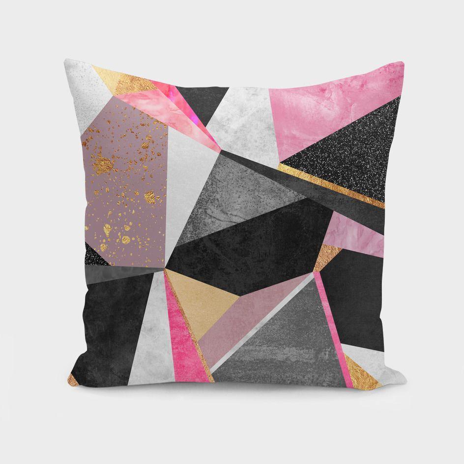 Geometry Pink Cushion/Pillow