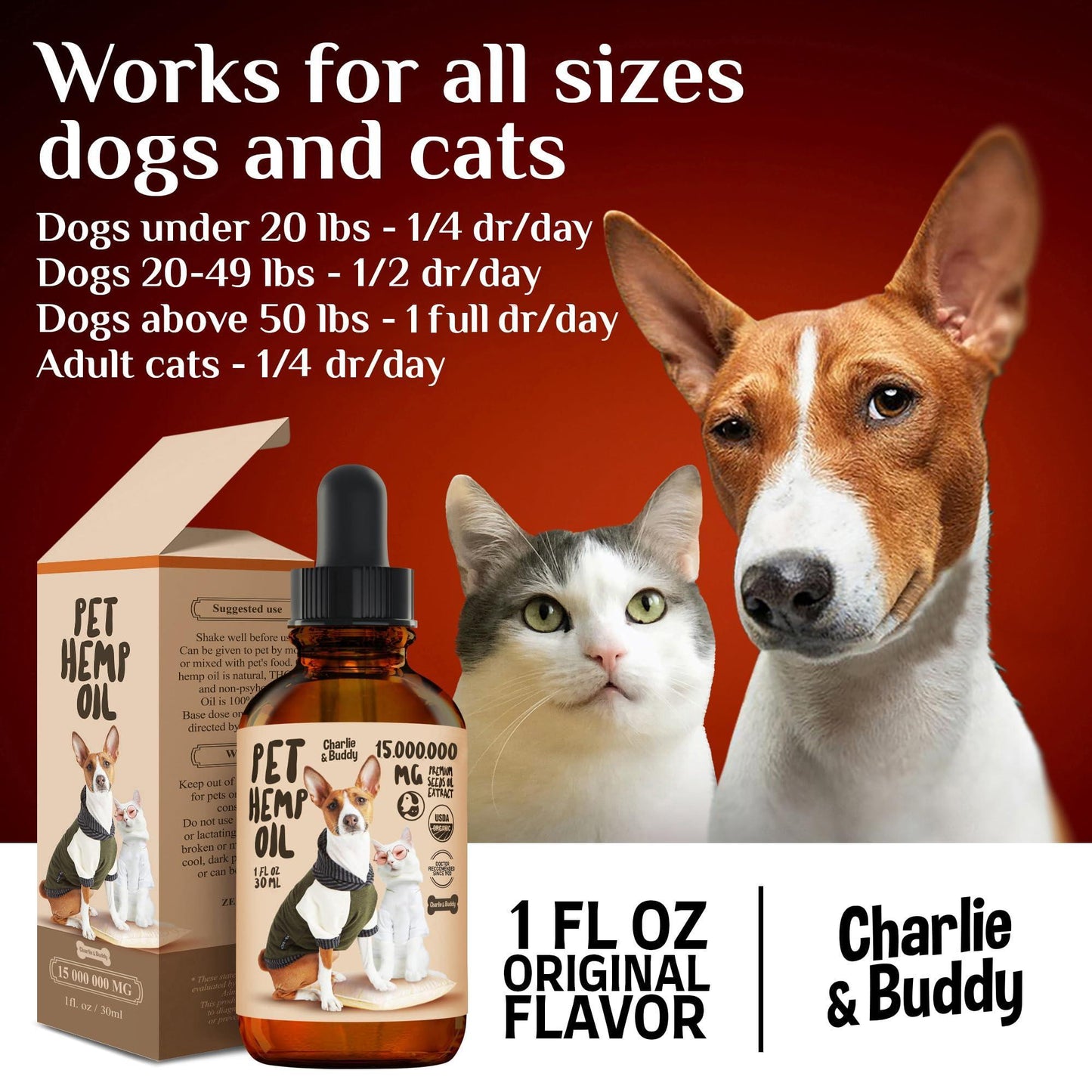 Charlie Buddy   Hemp Oil for Dogs Cats