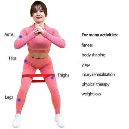 Resistance Loop Bands Exercise Set Fitness Workout Stretch Elastic