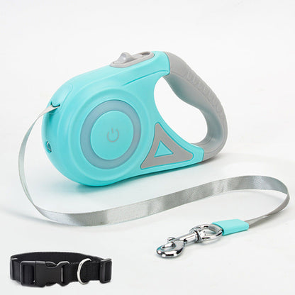 Dog Leash Retractable Leash And Dog Collar Spotlight Automatic Pet Dog