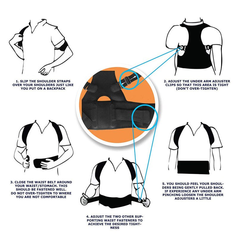 Magnetic Back Shoulder Brace Belt Band