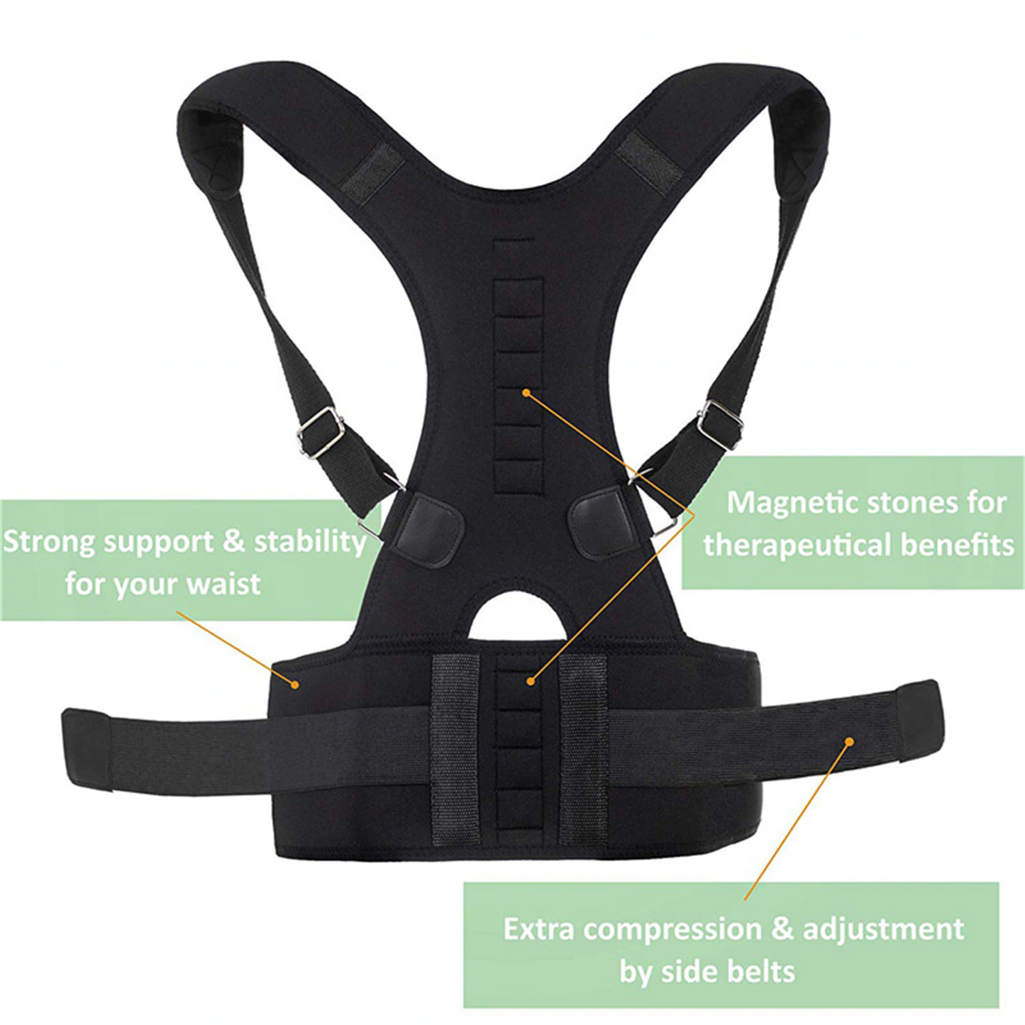 Magnetic Back Shoulder Brace Belt Band