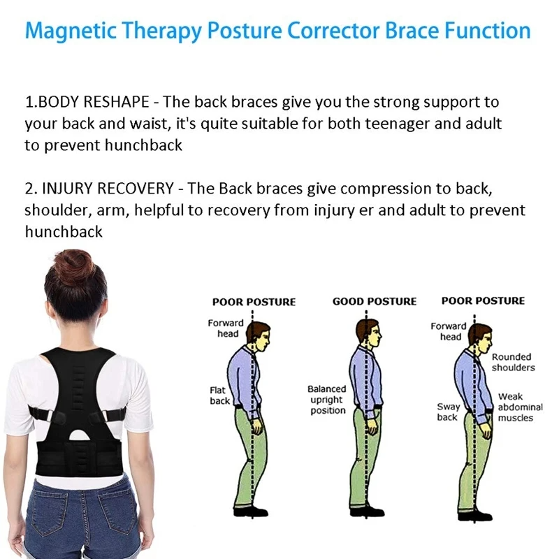 Magnetic Back Shoulder Brace Belt Band