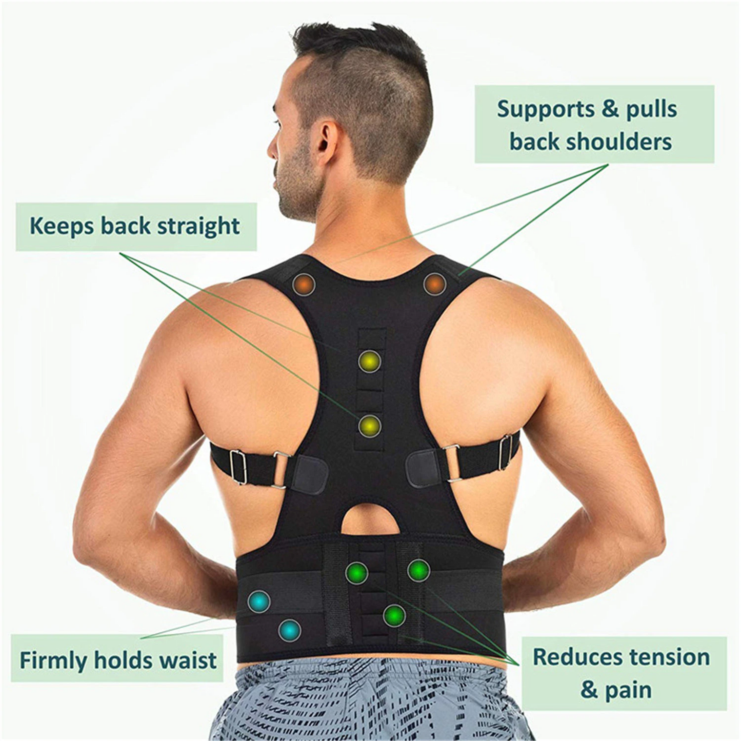 Magnetic Back Shoulder Brace Belt Band
