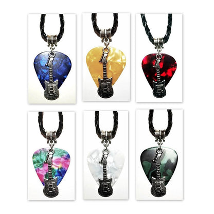 Handmade Guitar Pick Necklace | Guitar Charm Necklace