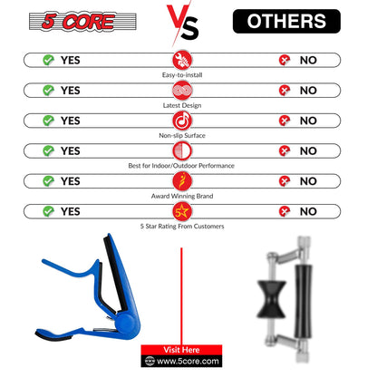 5Core Capo Acoustic Electric Guitar 6 String Kapo Clip For Banjo