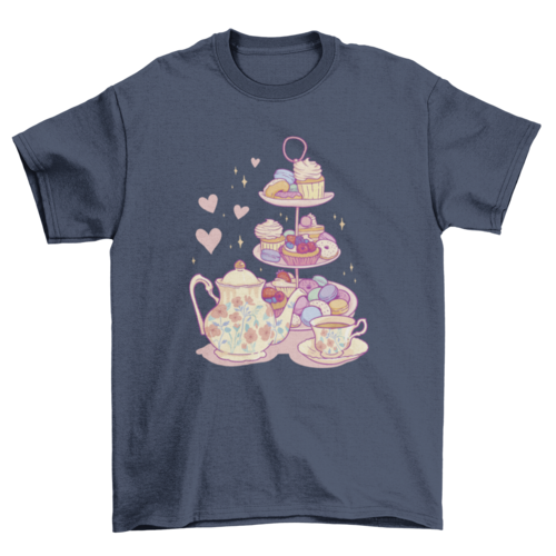 Etagere with sweets t-shirt
