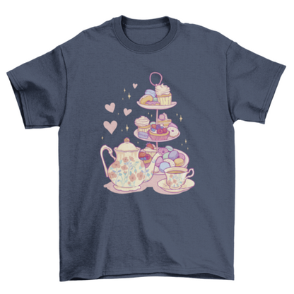 Etagere with sweets t-shirt