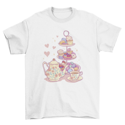 Etagere with sweets t-shirt