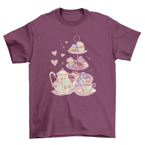 Etagere with sweets t-shirt
