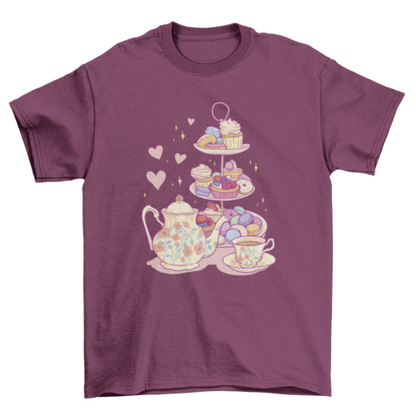 Etagere with sweets t-shirt