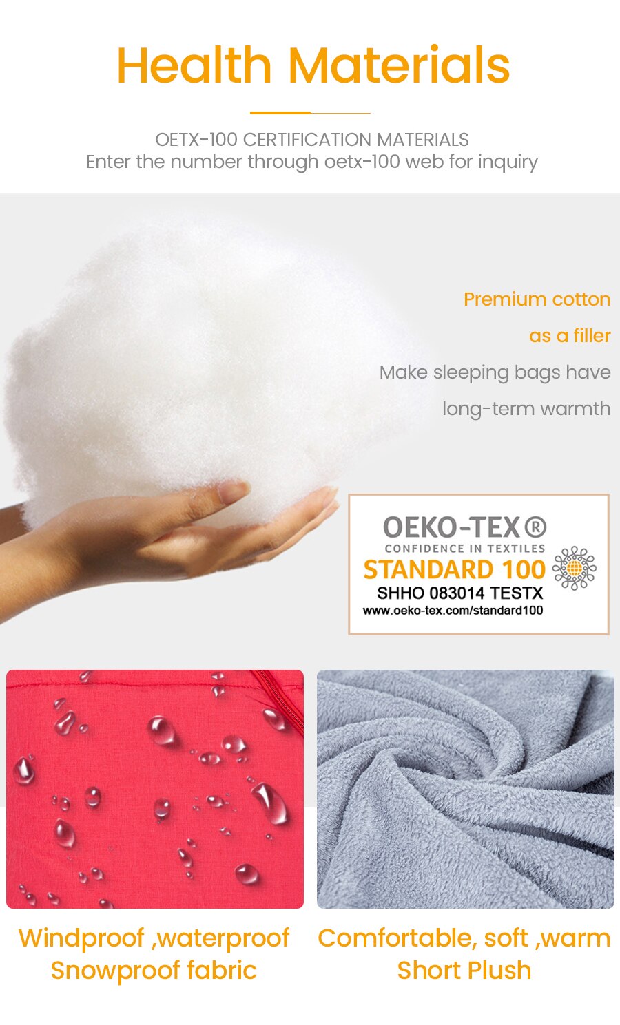 Winter Sleeping Bags Envelope Newborn Baby Stroller Sleepsack Hooded